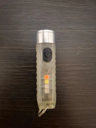 Портативный аккумуляторный фонарик брелок, 10 режимов, IP66, 300 mAh, Type C, 6500K, 400 lm, прозрачный корпус