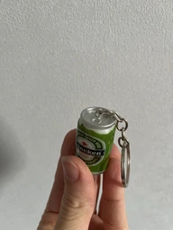 Брелок для ключей в виде пивной бутылки Heineken пиво 4см Цвет Зеленый