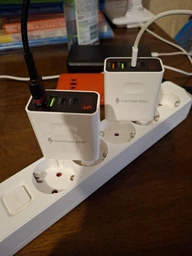 Сетевое зарядное устройство для айфона самсунга на 4 порта 45W Адаптер USB Type C для Samsung Apple iPhone iPad Xiaomi Huawei Google Блок питания зарядка для телефона смартфона планшета легкий для путешествий Black LEXEGO F004-B фото от покупателей 2