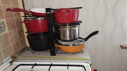 Подставка для кастрюль крышек сковородок универсальный регулируемый металлический органайзер посуды для кухни Kayfovo KS - 83 фото от покупателей 2