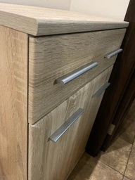 Комод Мебель Сервис Трио 2Д1Ш Дуб самоа 60×32×96 см — компактный комод с ящиком и дверцами для прихожей и спальни (403902117)