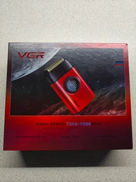 Електробритва шейвер VGR V-378 RED акумуляторна бритва для чоловіків з подвійним лезом тримером та LED дисплеєм регулювання швидкості 7000-9000 об хв 21 режим Type-C електробритва для сухого та вологого гоління IPX6 для бороди та щетини