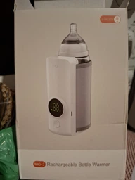 Портативный подогреватель для детских бутылочек на аккумуляторе Warmer Pro беспроводной нагреватель бутылочок компактный для прогулки белый