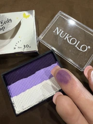 Краска для лица и тела Nukolo 3 цвета фиолетова + сиреневая + белая 30 г