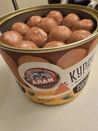 Мясная консерва Алан Сосиски куриные 525 г (4823036500728) фото от покупателей 4