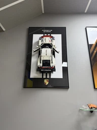 Арт Держатель Рамка на Стену 80x50 см. для Фирменного Конструктора Technic (42096) Porsche 911 RSR / Порше / Type-B фото от покупателей 1