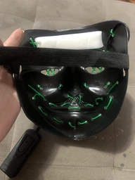 Неоновая маска Purge Mask Судная ночь ABC от батареек фото от покупателей 1