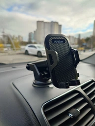 Держатель для телефона в машину авто подставка под телефон на присоске крепление автомобильный автодержатель крепеж холдер раздвижной WALKER CX-011 черный крепления автодержатели подставки держатели для телефонов в машине на торпеду фото от покупателей 10