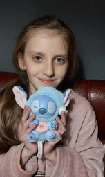 Детская мягкая игрушка сюрприз Лабубу Лило и Стич Labubu Lilo & Stitch плюшевая, брелок для ключей сумки портфеля для детей и взрослых 17 см