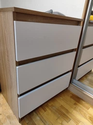 Комод на 3 шухляди (600) 60*75*40 см ДСП Дуб сонома+білий