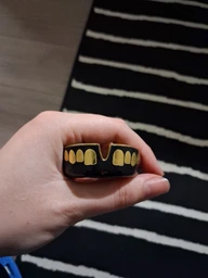 Капа OPRO Gold доросла (вік 11+) Grillz Чорний Золотистий (Gold_Grillz_Bl/Gold) фото від покупців 1