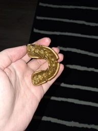 Капа OPRO Gold доросла (вік 11+) Grillz Чорний Золотистий (Gold_Grillz_Bl/Gold)