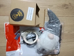 Новогодний гном с подсветкой новогодняя фигурка гном под елку 30см светильник на батарейках гном серый фото от покупателей 3
