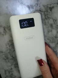 Повербанк умб 40000 mAh Andowl power bank Q-CD701X2 павербанк з usb ліхтариком для телефону роутера зовнішній портативний акумулятор з дисплеєм повербанки великої ємності червоно чорний фото від покупців 13