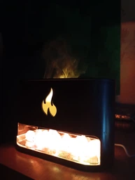Увлажнитель воздуха аромадиффузор Flame Aroma Diffuser ночник cоляная лампа с имитацией пламени и резервуаром для эфирного масла black фото от покупателей 1