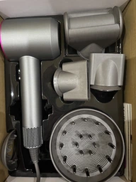 Професійний фен стайлер для волосся Super Hair Dryer 1600 Вт + 5в1 насадок, сірий / фуксія фото від покупців 1