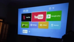 Проектор домашний кинотеатр LED портативный Wi-Fi Android 720P HD 120 ANSI люмен с автофокусом автокоррекцией трапеции голосовым управлением пультом с поворотом 180° для просмотра фильмов компактный для дома фото от покупателей 6