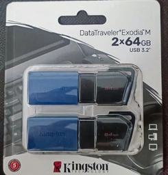 Флеш память USB Kingston DataTraveler Exodia M 2x64GB USB 3.2 Gen1 2 шт Black/Blue (DTXM/64GB-2P) фото от покупателей 2