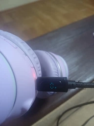 Беспроводные наушники Onvex BT612I с кошачьими ушками, RGB-подсветкой, Bluetooth 5.3, FM-радио, MicroSD, AUX, складные Blue-Pink фото от покупателей 11
