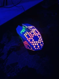 Игровая мышка беспроводная геймерская аккумуляторная Honeycomb RGB 1600DPI подсветка (белая) фото от покупателей 1