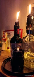 Чорна візерункова воскова свічка 25 см 1 свічка фото від покупців 1