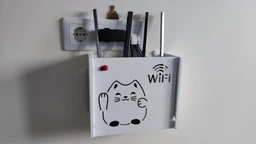 Настенная коробка для роутера Wi-Fi Полка 24* 20* 9,5 см Белая котик