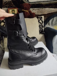 Женские зимние ботинки кожаные высокие Teona Зима-355 37 23.5 см Черные (ROZ6501054473) фото от покупателей 4