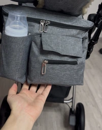 Сумка органайзер на коляску универсальная для мамы BabyBag S-1 Серый меланж фото от покупателей 2