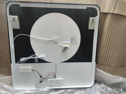 Зеркало с LED подсветкой для ванной комнаты настенное смарт зеркало с подогревом и дисплеем 70х70 см BRS фото от покупателей 11