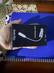 Лампа для чтения книг Аккумуляторная Перезаряжаемая 7 LED светодиодов 3 уровня свечения 3000-6000К Гибкая Clip ножка прищепка A01 Black фото от покупателей 6