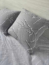 Наволочки Бязь Pictures of frost 50*70 см набор 2 шт Светло серый
