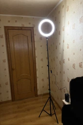 Набор блогера LED лампа 30 см + штатив 2.1м + держатель для телефона для фото и видео CXB30 фото от покупателей 1