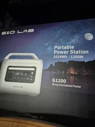 Зарядна станція S&O LAB G1200 BYD 1024 Вт⋅год / 1200 Вт / UPS / LiFePO4 Сіра фото від покупців 1