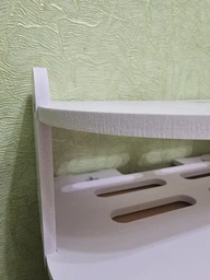 2-уровневая Полка для Wi-Fi роутера, модема, приставки, маршрутизатора 30*20*15 см, белая фото от покупателей 9