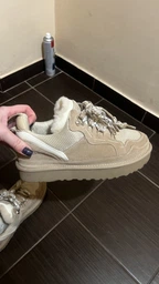 Жіночі уггі кросівки Зимові Замшеві Коричневі UGG Lowmel Sneaker Chestnut (37, коричневі) фото от покупателей 5
