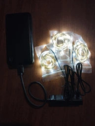 Набор светодиодных USB лент 3 шт по 2 метра SMD2835 гибкая самоклеющаяся 5 вольт от повербанка ЮСБ экономная лампа светильник нейтральный белый свет от Power Bank