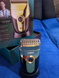 Электробритва шейвер мужской профессиональный VGR V-640S бритва 9000 ОБ. чорный фото от покупателей 15