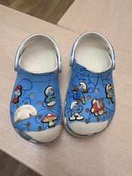 Детские кроксы-сабо для девочки Crocs Smurfs Classic Clog K Mlt 210821-90H 33-34 (J2) Mlt (198445130496) фото от покупателей 1