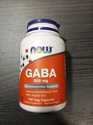 GABA Now Foods Габа 500мг Гамма-аміномасляна кислота 100 капсул