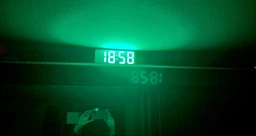 Часы настольные VST-898-1 от USB LED с будильником и термометром. Цвет: черный