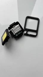 Фонарик брелок светодиодный LED аккумуляторный 3 режима работы с магнитом и карабином с зарядкой Type C BRS Black