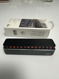 Паркувальна Карта автомобільна візитка на панель під лобове скло Baseus Moonlight Box Series Temporary Parking Number Plate (ACNUM-B0G) Dark grey