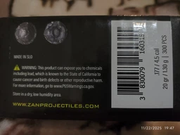 Пули пневматические Zan Projectiles Slug 1.29 г 4.5 мм 300 шт/уп