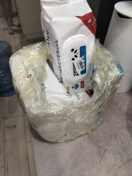 Упаковка влажных салфеток для рук и тела Сніжна панда Antibacterial 99.9% Green Fresh 100 шт х 12 пачек (4820183972149) фото от покупателей 5