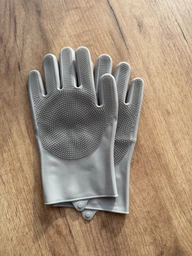 Перчатка силиконовая Gloves for washing dishes для мойки посуды Grey (10508) фото от покупателей 1