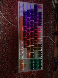 Клавиатура механическая проводная GamePro MK180W Hot-Swap Red Swich TKL RGB White фото от покупателей 7