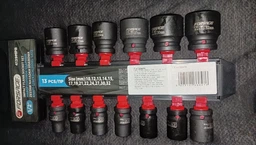 Набор головок ударных 13пр.,1/2''(10, 12-15, 17, 19, 21, 22, 24, 27, 30, 32мм), на пластиковом держателе FORSAGE F-4139MPB фото от покупателей 1