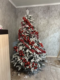 Штучна лита ялинка АНДОРА Засніжена 2.50м з підставкою на 30% більше гілочок фото від покупців 6