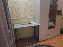 Стол раскладной Морис 900 Ferrum-decor 750x900x500 Черный металл ДСП Бетон 16 мм (MORI907) фото от покупателей 4