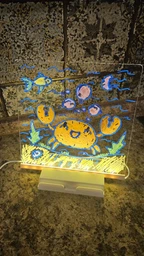 Светодиодная доска для рисования и заметок 20х20 см USB креативный набор с LED-подсветкой для детей и взрослых фото от покупателей 3